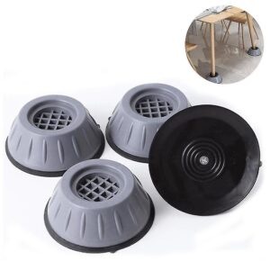 Pack of 4 – Washing Machine Feet Round Pads | Anti-Vibration & Noise Reduction