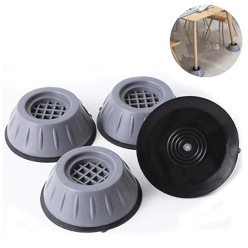 Pack of 4 – Washing Machine Feet Round Pads | Anti-Vibration & Noise Reduction
