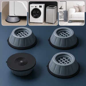 Pack of 4 – Washing Machine Feet Round Pads | Anti-Vibration & Noise Reduction