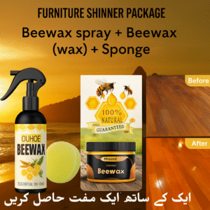 A Fresh Deal Beewax Spray (120ml) + Beewax 85g(wax) + Sponge Beeswax Furniture Polish And Cleaner