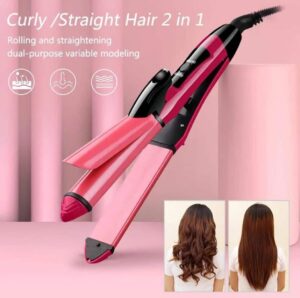 2-in-1 Nova Hair Straightener And Curler – Dual-use Styling Tool With Quick Heat-up Technology, Portable, Lightweight, Ideal For Home Or Travel Use