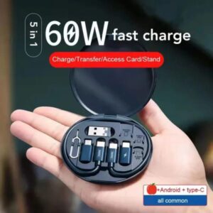 ( 5 In 1 ) Data Cable Set All Solutions In One | Data Cable Set 60w Fast Charging