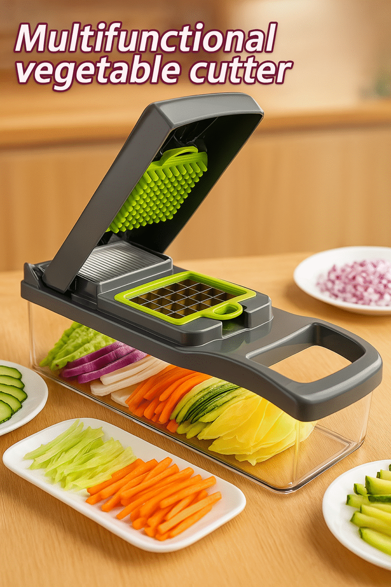 16 In1 Mandoline Slicer Veggie Food Chopper Vegetable Cutter Tomato Carrot Grater Cheese French Onion Shredder