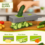 16 In1 Mandoline Slicer Veggie Food Chopper Vegetable Cutter Tomato Carrot Grater Cheese French Onion Shredder