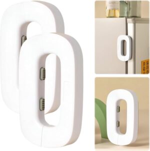Child Safety Refrigerator Lock, Refrigerator Door Lock, Self Adhesive Freezer Door, Refrigerator Door, Double Safety Button