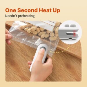 "2-in-1 USB Rechargeable Heat Sealing & Cutting Machine – Mini Food Sealer for Snack, Chip, and Plastic Bags