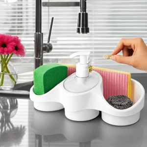 3 In 1 Soap Dispenser And Sponge Holder Sponge Holder For Kitchen