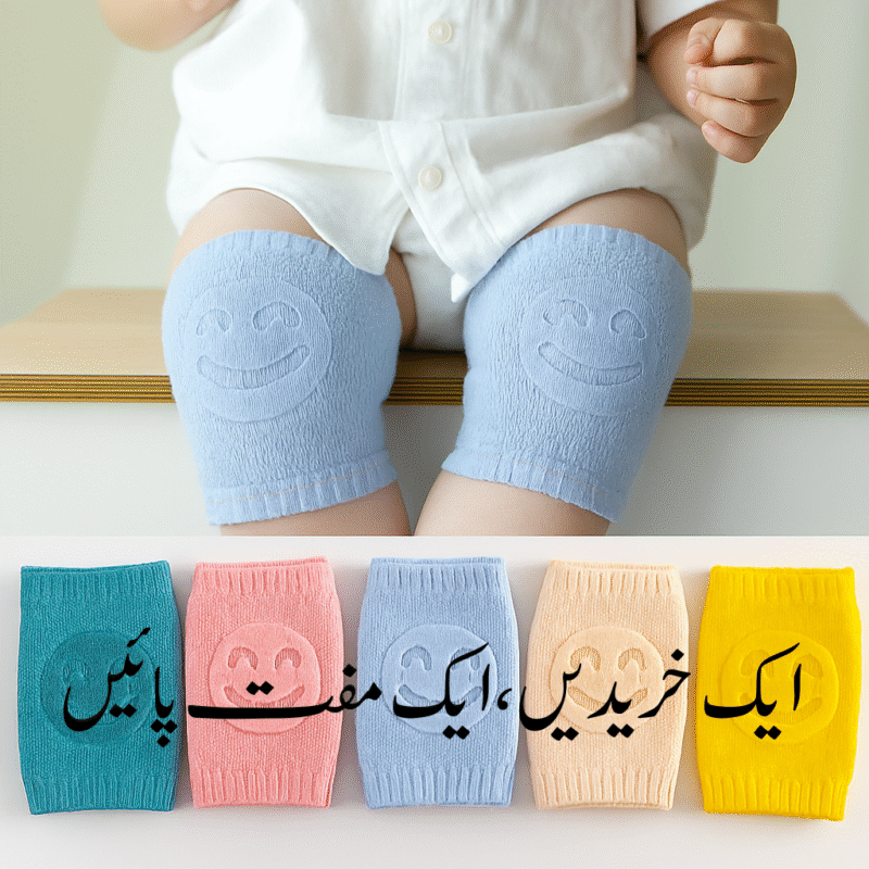 ( BUY 1 PAIR GET 1 FREE ) – Soft & Protective Baby Knee Pads – Cushioned Support For Crawling Babies